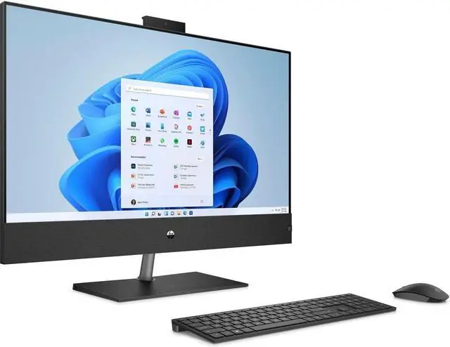 Main image of HP Pavilion 3N9R1AV 31.5" QHD IPS All-in-One Desktop Intel Core i3-12100T 2.20 GHz up to 4.10 GHz NVIDIA GeForce GTX 3050 32GB DDR4-3200 1TB SSD Windows 11 Home, Black - 3N9R1AV-E004
