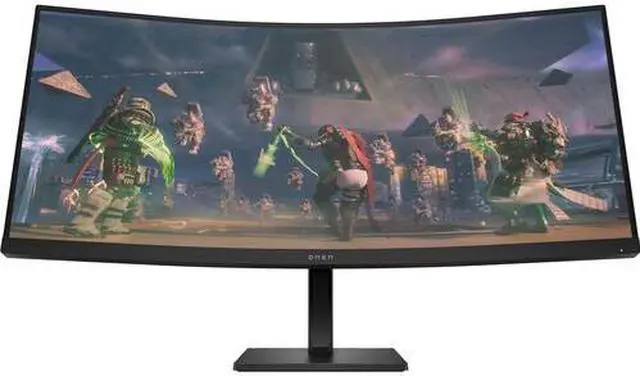 Alt view image 8 of 12 - HP OMEN 34c 34-inch WQHD 165Hz Curved Gaming Monitor AMD Freesync Premium
