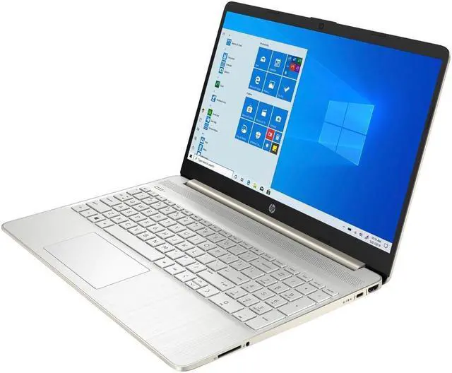 Alt view image 2 of 3 - HP 15-dy0026ds 15.6" Intel Celeron N4120 1.1 GHz up to 2.6 GHz 4GB DDR4 128GB SSD Intel UHD Graphics Windows 11 Home Laptop, Gold - 43N41UA