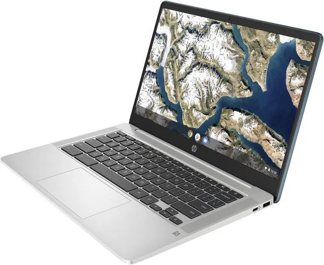 Alt view image 10 of 14 - HP Chromebook 14a-na0180nr 14" IPS FHD Laptop Intel Celeron N4020 1.10GHz up to 2.80 GHz., Dual-core Intel UHD Graphics 600 4GB LPDDR4-2400 SDRAM 32GB eMMC Chrome OS