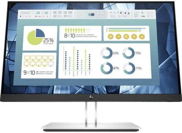 Alt view image 2 of 5 - HP E22 G4 21.5" FHD IPS 60 Hz 5ms GtG Aspect Ratio 16:9 Contrast Ratio 1000:1 Anti-glare Swivel Tilt and Height Adjustable Stand Monitor - 9VH72AA