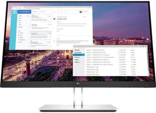 Alt view image 6 of 9 - HP E23 G4 23" FHD IPS 60 Hz 250 cd/m² 5ms GtG Contrast ratio 1000:1 VESA Mounting 100 mm 16.7 Million Colors USB VGA HDMI Low blue light mode Anti-glare Monitor - 9VF96AA