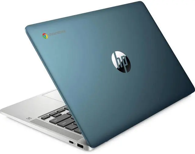 Alt view image 3 of 5 - HP Chromebook 14a-na0062tg 14" Intel Pentium Silver N5030 1.1 GHz up to 3.1 GHz 4GB 128GB eMMC Intel UHD Graphics 605 Chrome OS Laptop, Teal - 60L06UA