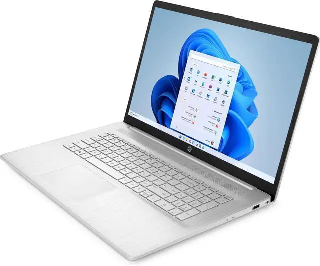 Alt view image 2 of 6 - HP 17t-cn200 17.3" HD+ Touch Intel Core i7-1255U 3.5 GHz up to 4.7 GHz Intel Iris Xe Graphics 12GB DDR4 SDRAM 512GB PCIe NVMe M.2 SSD Fingerprint Reader Windows 11 Home Laptop, Silver - 4V788AV-I185