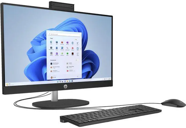 Alt view image 4 of 4 - HP 24-CR1000T 23.8" FHD IPS Intel Core Ultra 7 155U 1.2 GHz up to 4.8 GHz 8GB DDR5-5600 512GB NVMe M.2 SSD Intel Iris Xe Graphics Windows 11 Home All-In-One Desktop - 9P2V3AV-V002