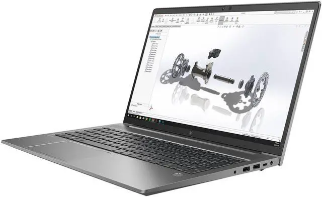Alt view image 2 of 6 - HP ZBook Power G7 15.6" FHD IPS Intel Core i7-10850H 2.7 GHz up to 5.1 GHz 32GB DDR4 512GB SSD NVIDIA Quadro T1000 Max-Q Windows 11 Pro Laptop, Gray - Minor Scratches and Dents