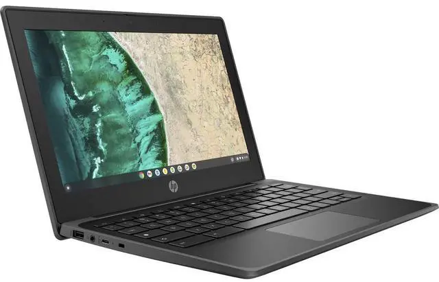 Alt view image 2 of 6 - HP Fortis 11 G9 Q 11.6" Touch Qualcomm Snapdragon 7c 8GB RAM 64GB eMMC Qualcomm Adreno 618 GPU ChromeOS Laptop, Jet Black - 6P180UT-I003