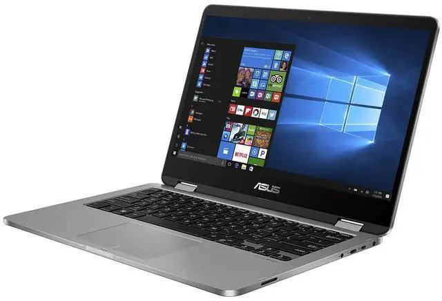 Main image of ASUS VivoBook Flip 14 TP401NA 14" FHD IPS Touchscreen Intel Pentium N4200 1.1 GHz up to 2.50 GHz 4GB SDRAM 64GB eMMC Intel HD Graphics 505 Windows 10 Home in S Mode Laptop - TP401NA-UH21T