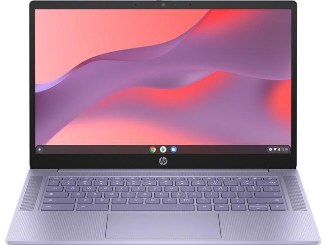 Main image of HP Chromebook 14at-nf0000 14" FHD IPS Touch Intel Celeron N200 3.70 GHz 8GB 256GB UFS Intel UHD Graphics Chrome OS Laptop, Lilac Lavender - 9J3B5AV-I401