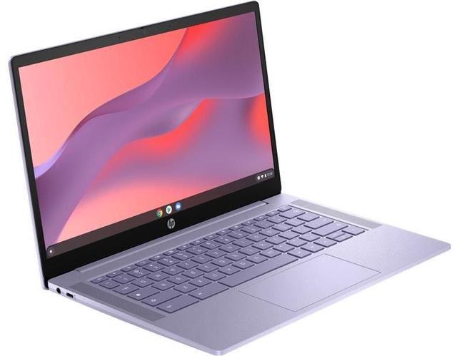 Alt view image 4 of 5 - HP Chromebook 14at-nf0000 14" FHD IPS Touch Intel Celeron N200 3.70 GHz 8GB 256GB UFS Intel UHD Graphics Chrome OS Laptop, Lilac Lavender - 9J3B5AV-I401