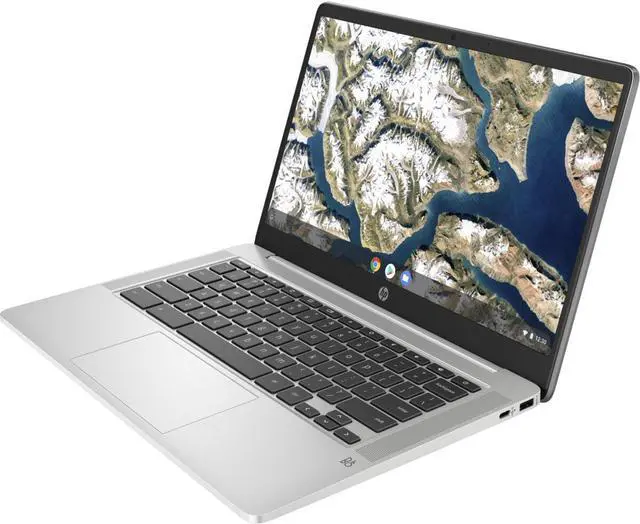 Alt view image 2 of 5 - HP Chromebook 14a-na1093cl 14" FHD Intel Celeron N4500 1.1 GHz up to 2.8 GHz 8GB RAM 128GB eMMC Intel UHD Graphics ChromeOS, Mineral Silver - 7F5R5UA