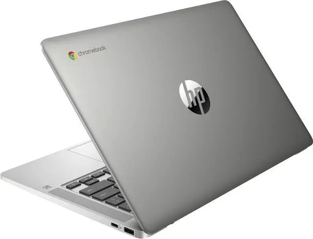 Alt view image 4 of 5 - HP Chromebook 14a-na1093cl 14" FHD Intel Celeron N4500 1.1 GHz up to 2.8 GHz 8GB RAM 128GB eMMC Intel UHD Graphics ChromeOS, Mineral Silver - 7F5R5UA
