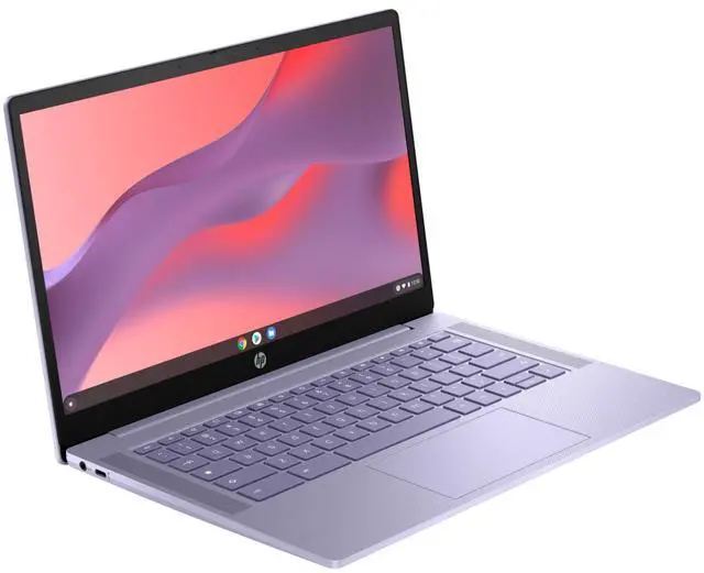 Alt view image 3 of 6 - HP Chromebook 14a-nf0000 14" Intel Processor N200 3.2 GHz up to 3.7 GHz 8GB RAM 128GB UFS Intel UHD Graphics ChromeOS, Purple - 9J3B4AV-I605