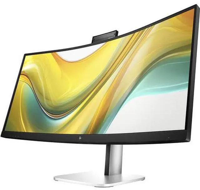 Alt view image 3 of 6 - HP Series 5 Pro 534pm 34" QHD 1500R Curved Monitor 21:9 1440p USB-C, 5MP IR, Speakers, Mics, Ambient Light Sensor, Tilt and Swivel, DisplayPort & HDMI - 9E0Z2UT