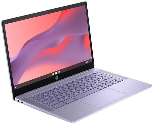 Alt view image 3 of 6 - HP Chromebook 14a-nf0000 14" Intel Processor N100 0.7 GHz up to 3.4 GHz 4GB RAM 64GB eMMC Intel UHD Graphics Chrome OS Laptop, Purple - A2MQ4AV-I106