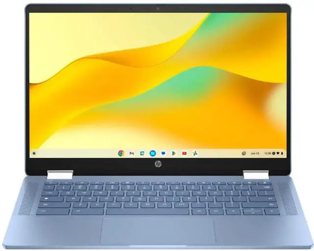 Main image of HP Chromebook X360 14B-CD0000 14" Touch Intel Processor N200 3.2 GHz up to 3.7 GHz 8GB RAM 128GB UFS Intel UHD Graphics ChromeOS Laptop, Blue - 9V8W9AV-I205