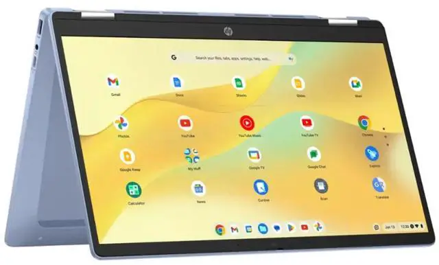 Alt view image 2 of 6 - HP Chromebook X360 14B-CD0000 14" Touch Intel Processor N200 3.2 GHz up to 3.7 GHz 8GB RAM 128GB UFS Intel UHD Graphics ChromeOS Laptop, Blue - 9V8W9AV-I205