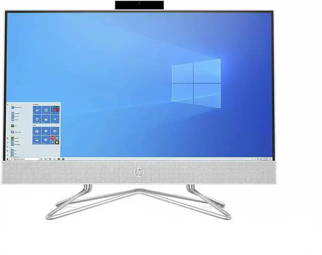 Alt view image 2 of 2 - HP 27-dp0056 27" FHD IPS Intel Celeron G5900T 3.2 GHz 4GB DDR4-2666 MHz RAM 1TB HDD Intel UHD Graphics 610 Windows 11 Home All-in-One Desktop, Silver - 9EF15AA-I601