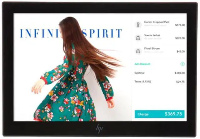 Main image of HP Engage 10t HD 10.1" WXGA Touch Monitor 16:10, 800:1, 25ms, 500 cd/m², LED backlight, Tilt & VESA No Base - 3F1W9AA