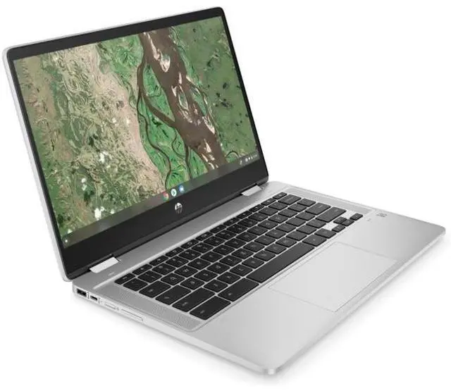 Alt view image 3 of 6 - HP Chromebook x360 14b-cb0033dx 14" Intel Celeron N4500 1.10 GHz up to 2.80 GHz 4GB 64GB eMMC Intel UHD Graphics ChromeOS, Silver - 677H1UA