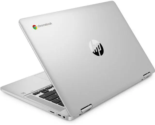 Alt view image 6 of 6 - HP Chromebook x360 14b-cb0033dx 14" Intel Celeron N4500 1.10 GHz up to 2.80 GHz 4GB 64GB eMMC Intel UHD Graphics ChromeOS, Silver - 677H1UA