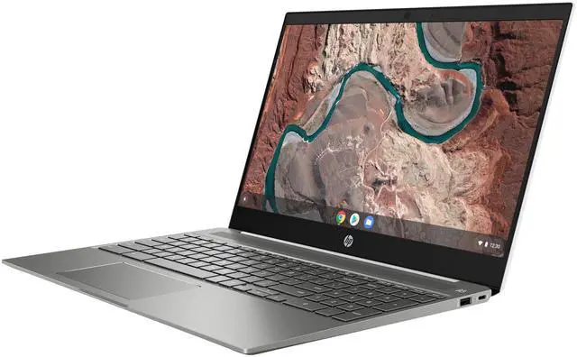 Alt view image 2 of 6 - HP Chromebook 15a-na0010ca 15.6" FHD Intel Celeron N4500 1.10 GHz up to 2.8 GHz 8GB RAM 128GB eMMC Intel UHD Graphics ChromeOS Laptop, Mineral Silver - 6P759UA-I103