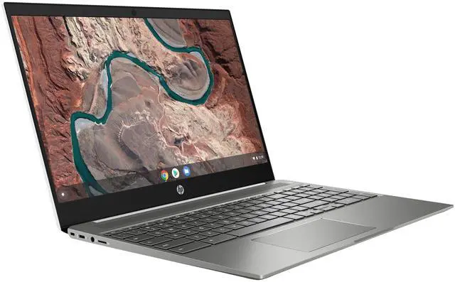 Alt view image 3 of 6 - HP Chromebook 15a-na0010ca 15.6" FHD Intel Celeron N4500 1.10 GHz up to 2.8 GHz 8GB RAM 128GB eMMC Intel UHD Graphics ChromeOS Laptop, Mineral Silver - 6P759UA-I103
