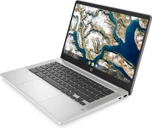 Alt view image 2 of 5 - HP Chromebook 14a-na0051cl 14" FHD Intel Pentium Silver N5030 1.1 GHz up to 3.1 GHz 4GB RAM 64GB eMMC Intel UHD Graphics 605 Chrome OS Laptop, Mineral Silver - 43N60UA-I602