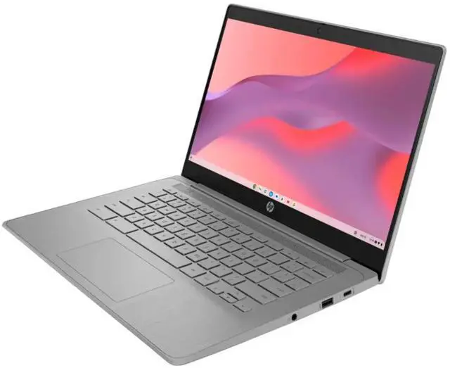 Alt view image 2 of 5 - HP Chromebook 14a-ne1013dx 14" Intel Celeron N4500 1.10 GHz up to 2.8 GHz 4GB RAM 64GB eMMC Intel UHD Graphics ChromeOS, Gray - B6SK0UA
