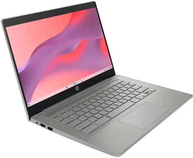 Alt view image 3 of 5 - HP Chromebook 14a-ne1013dx 14" Intel Celeron N4500 1.10 GHz up to 2.8 GHz 4GB RAM 64GB eMMC Intel UHD Graphics ChromeOS, Gray - B6SK0UA