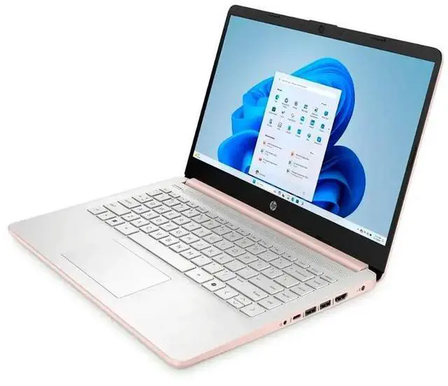 Alt view image 3 of 5 - HP 14-dq6015dx 14" Intel Processor N150 Quad-Core Up to 3.6 GHz 4GB DDR4-3200 RAM 128GB UFS Intel Graphics Windows 11 Home, Laptop, Rose Gold - B7FS4UA