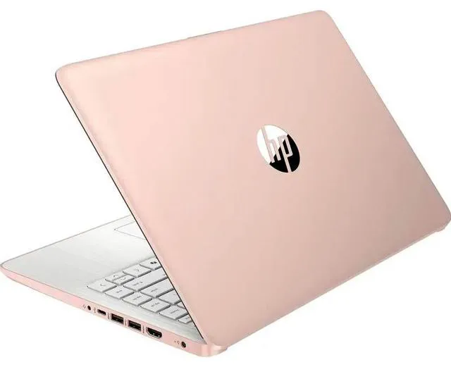Alt view image 4 of 5 - HP 14-dq6015dx 14" Intel Processor N150 Quad-Core Up to 3.6 GHz 4GB DDR4-3200 RAM 128GB UFS Intel Graphics Windows 11 Home, Laptop, Rose Gold - B7FS4UA