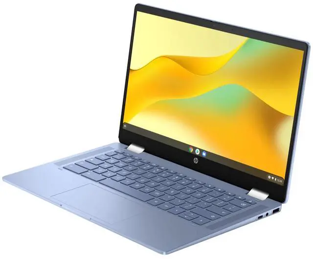 Alt view image 2 of 6 - HP Chromebook x360 14b-cd0602ds 14" Touch Intel Processor N100 up to 3.4 GHz 4GB 128GB UFS Intel UHD Graphics ChromeOS Laptop, Sky Blue - B44DWUA