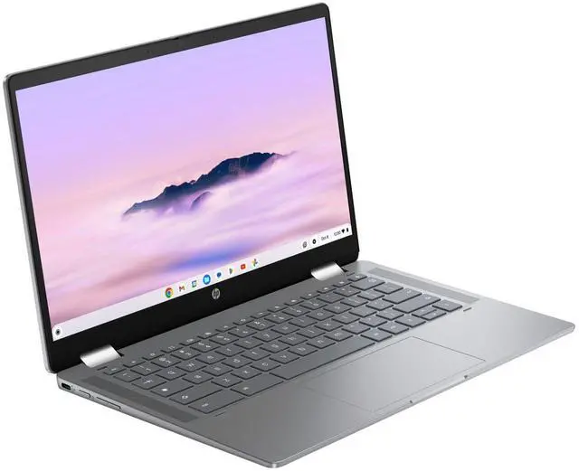 Alt view image 12 of 20 - HP Chromebook x360 14b-cd0010nr  14" FHD Intel Core i3-N305 0.8 GHz up to 3.8 GHz 8GB RAM 128GB UFS Intel UHD Graphics ChromeOS Laptop, Mineral Silver - 9P989UA