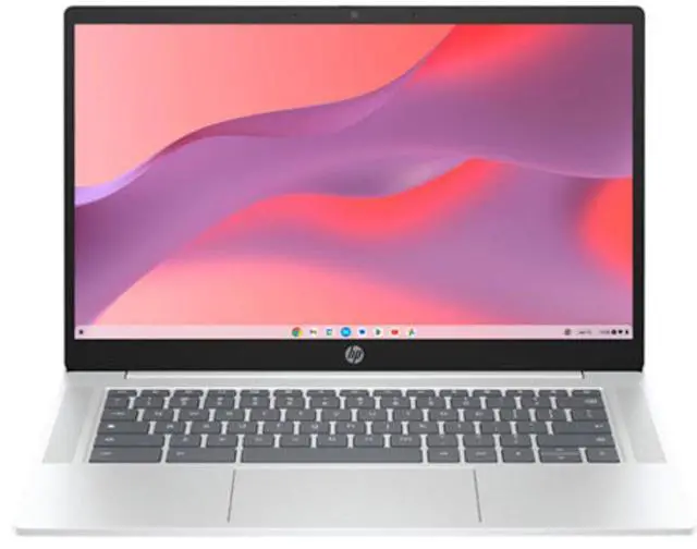 Main image of HP Chromebook 14a-nf0018ca 14" Intel Processor N100 0.8 GHz up to 3.4 GHz 4GB RAM 128GB UFS Intel UHD Graphics ChromeOS Laptop, Silver - A4TJ4UA