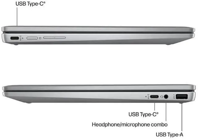 Alt view image 4 of 5 - HP Chromebook x360 14b-cd0135cl 14" FHD Touch Intel Core i3-N305 0.8 GHz up to 3.8 GHz 8GB RAM 256GB UFS Intel UHD Graphics Chrome OS Laptop - B87YLUA