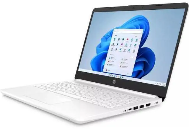 Alt view image 2 of 4 - HP 14-dq0802ds 14" Intel Celeron N4120 1.1 GHz up to 2.6 GHz 4GB DDR4 64GB eMMC Intel UHD Graphics Windows 11 Home Laptop, White - A9ET4UA