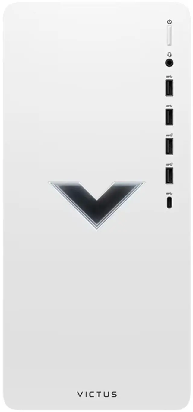 Alt view image 3 of 3 - HP Victus 15L TG02-2000t Intel Core i5-14400F 1.8 GHz up to 4.7 GHz  16GB DDR4 512GB NVIDIA SSD GeForce RTX 3050 Windows 11 Home Gaming Desktop, White - 8S0B5AV-V030