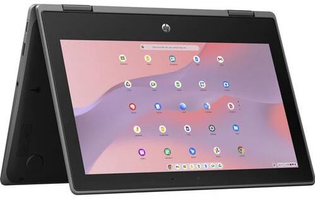 Alt view image 2 of 4 - HP Fortis x360 G3 J Chromebook 11.6" Touch Intel Celeron N5100 1.1 GHz up to 2.8 GHz 4GB RAM 32GB eMMC Intel UHD Graphics ChromeOS, Black - 5R222ES-I010