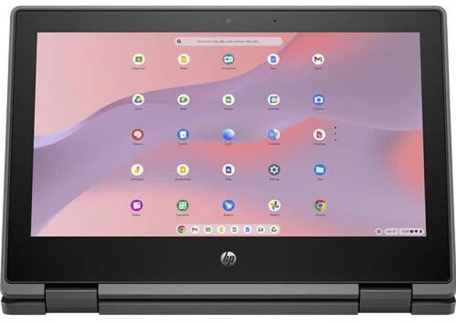 Alt view image 4 of 4 - HP Fortis x360 G3 J Chromebook 11.6" Touch Intel Celeron N5100 1.1 GHz up to 2.8 GHz 4GB RAM 32GB eMMC Intel UHD Graphics ChromeOS, Black - 5R222ES-I010