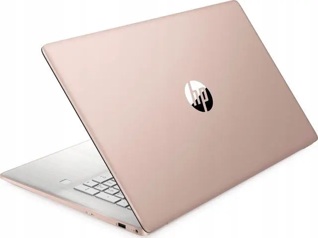 Alt view image 4 of 5 - HP 17-cn0445nr 17.3" HD+ Intel Celeron N4120 1.1 GHz up to 2.6 GHz 4GB DDR4 256GB SSD Intel UHD Graphics 600 Windows 11 Home in S mode Laptop, Pale Gold Rose - 90H35UA