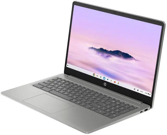 Alt view image 2 of 5 - HP Chromebook 15at-nb000 15.6" FHD IPS Intel Core i3-N305 0.8 GHz up to 3.8 GHz 8GB RAM 128GB UFS Intel UHD Graphics ChromeOS Laptop, Gray - 793Y5AV-I010