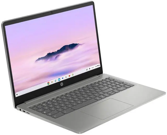 Alt view image 3 of 5 - HP Chromebook 15at-nb000 15.6" FHD IPS Intel Core i3-N305 0.8 GHz up to 3.8 GHz 8GB RAM 128GB UFS Intel UHD Graphics ChromeOS Laptop, Gray - 793Y5AV-I010