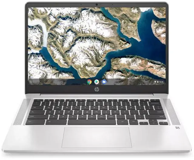 Main image of HP Chromebook 14a-na0701ds 14" Intel Celeron N4120 1.10 GHz up to 2.6 GHz 4GB RAM 128GB eMMC Intel UHD Graphics 600 ChromeOS Laptop, Mineral Silver - 8R072UA