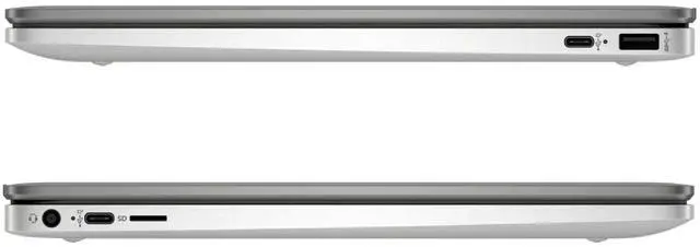 Alt view image 5 of 6 - HP Chromebook 14a-na0701ds 14" Intel Celeron N4120 1.10 GHz up to 2.6 GHz 4GB RAM 128GB eMMC Intel UHD Graphics 600 ChromeOS Laptop, Mineral Silver - 8R072UA