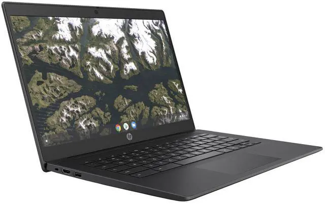Alt view image 3 of 6 - HP Chromebook 14 G6 14" Intel Celeron N4020 1.1 GHz up to 2.8 GHz 4GB RAM 32GB eMMC Intel UHD Graphics 600 ChromeOS Laptop, Gray - 1A715UT