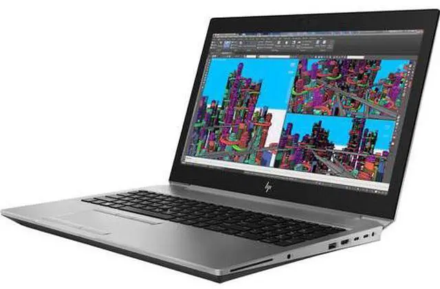 Alt view image 3 of 5 - HP ZBook 15 G5 Mobile Workstation 15.6" FHD IPS Intel Core i7-8850H 2.6 GHz 16GB DDR4 256GB SSD NVIDIA Quadro P1000 Windows 11 Pro Laptop, Gray, Minor Scratches and Dents