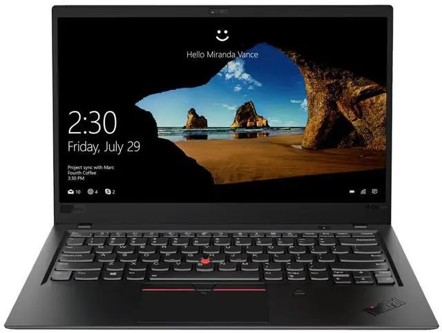 Main image of Lenovo ThinkPad X1 Carbon G5 14" FHD IPS Intel Core i7-7600U 2.80 GHz up to 3.90 GHz 16GB SDRAM 512GB SSD Intel HD Graphics 620 Windows 11 Pro Laptop Black - 20HQS1J508