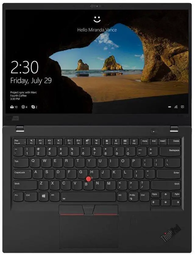 Alt view image 3 of 6 - Lenovo ThinkPad X1 Carbon G5 14" FHD IPS Intel Core i7-7600U 2.80 GHz up to 3.90 GHz 16GB SDRAM 512GB SSD Intel HD Graphics 620 Windows 11 Pro Laptop Black - 20HQS1J508