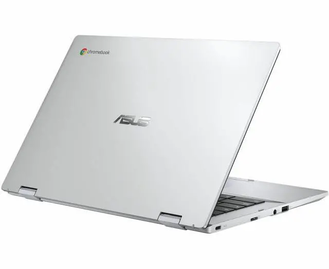 Alt view image 3 of 5 - ASUS Chromebook CX1 14" Intel Celeron N4500 1.1 GHz up to 2.8 GHz 4GB RAM 64GB eMMC Intel UHD Graphics ChromeOS Laptop, Silver - CX1400CKA-WS01-CB